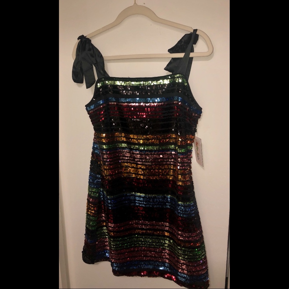🍭Rainbow sequin cocktail dress🌈